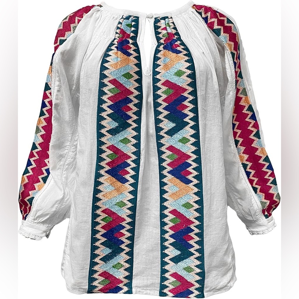 Roberta Roller Rabbit Anna Andes Embroidered Top